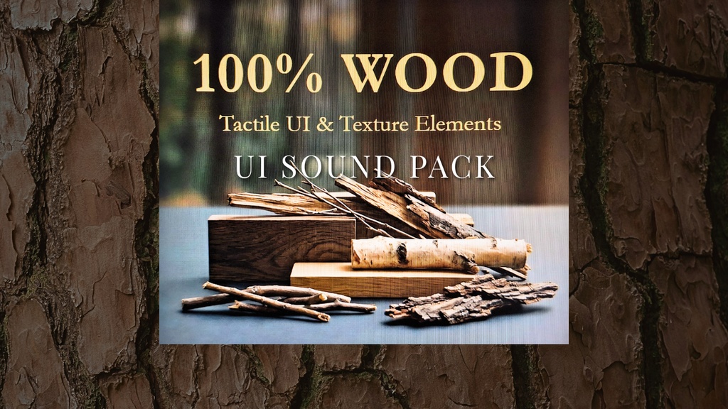 100% WOOD - Tactile UI & Texture Elements