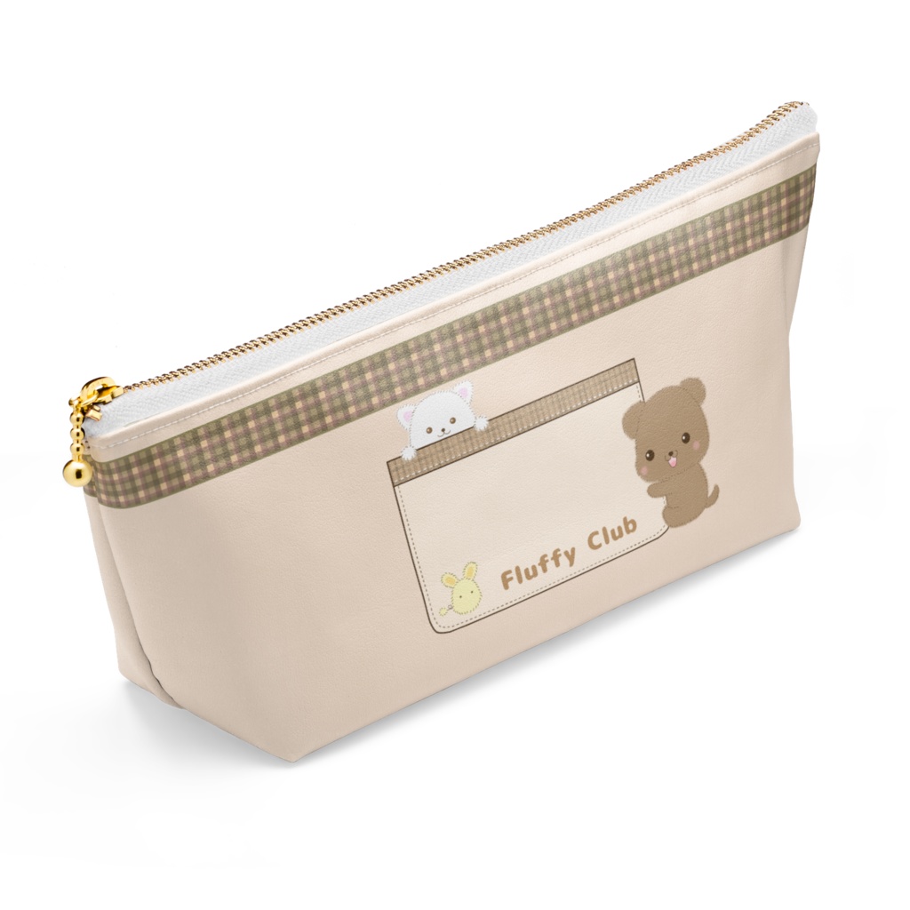 フラッフィクラブポーチ〔ブラウン〕