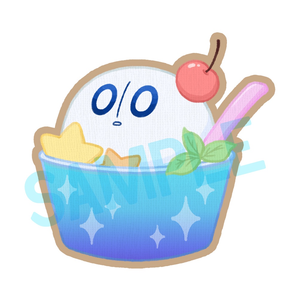 ブルっちアイスのステッカー