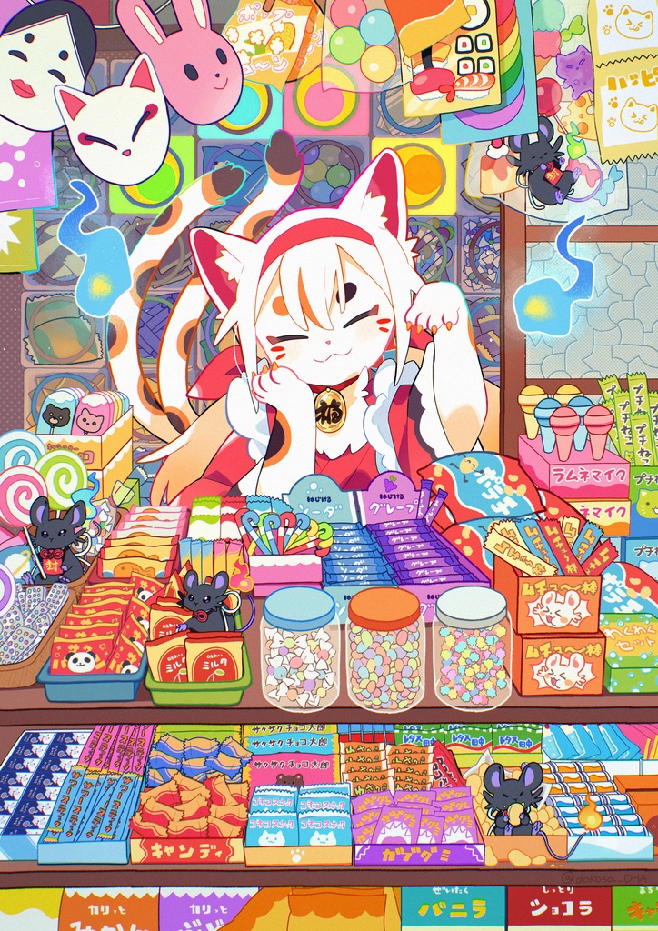駄菓子屋さんのポストカード