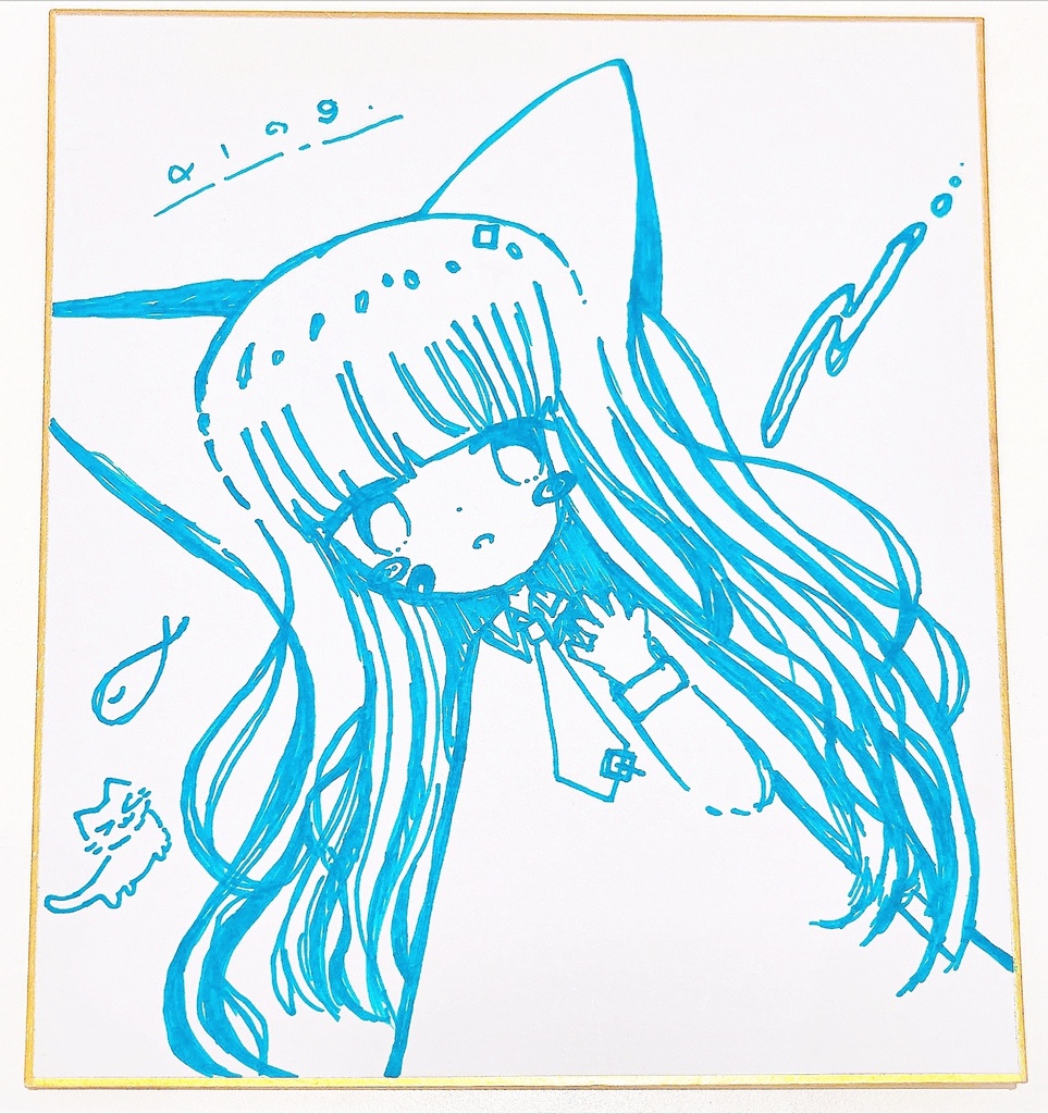 手描き色紙　２