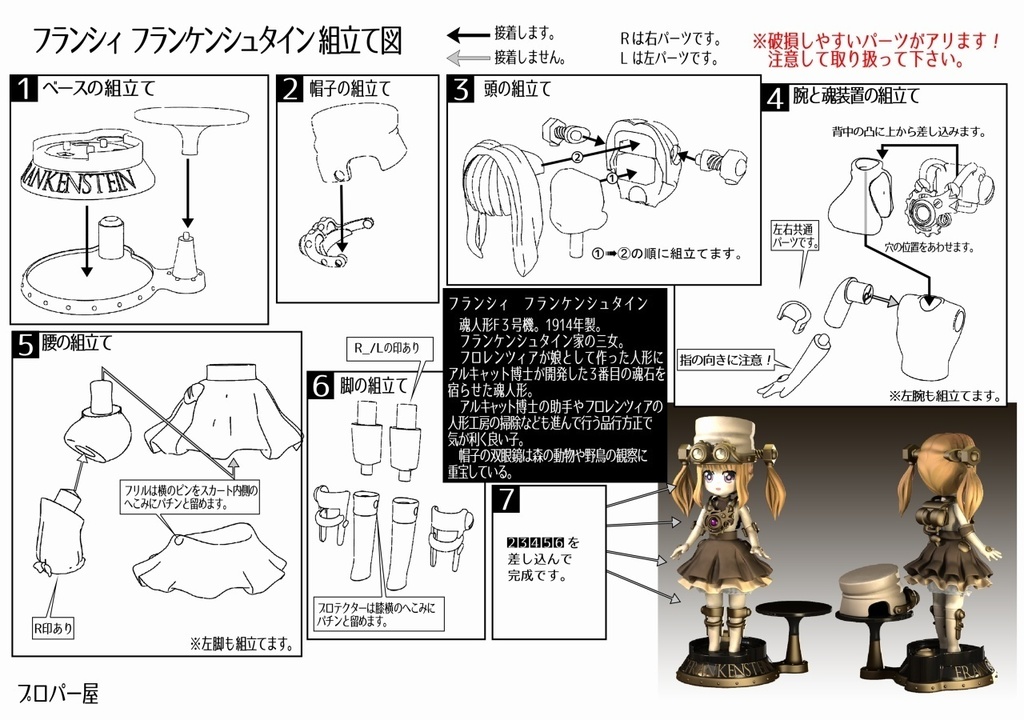 フランシィ&フランディ 3Dプリンタ出力品組み立てキット