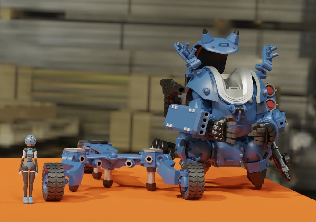 陸戦兵器ウーパートルーパー 3Dプリンタ出力品組み立てキット