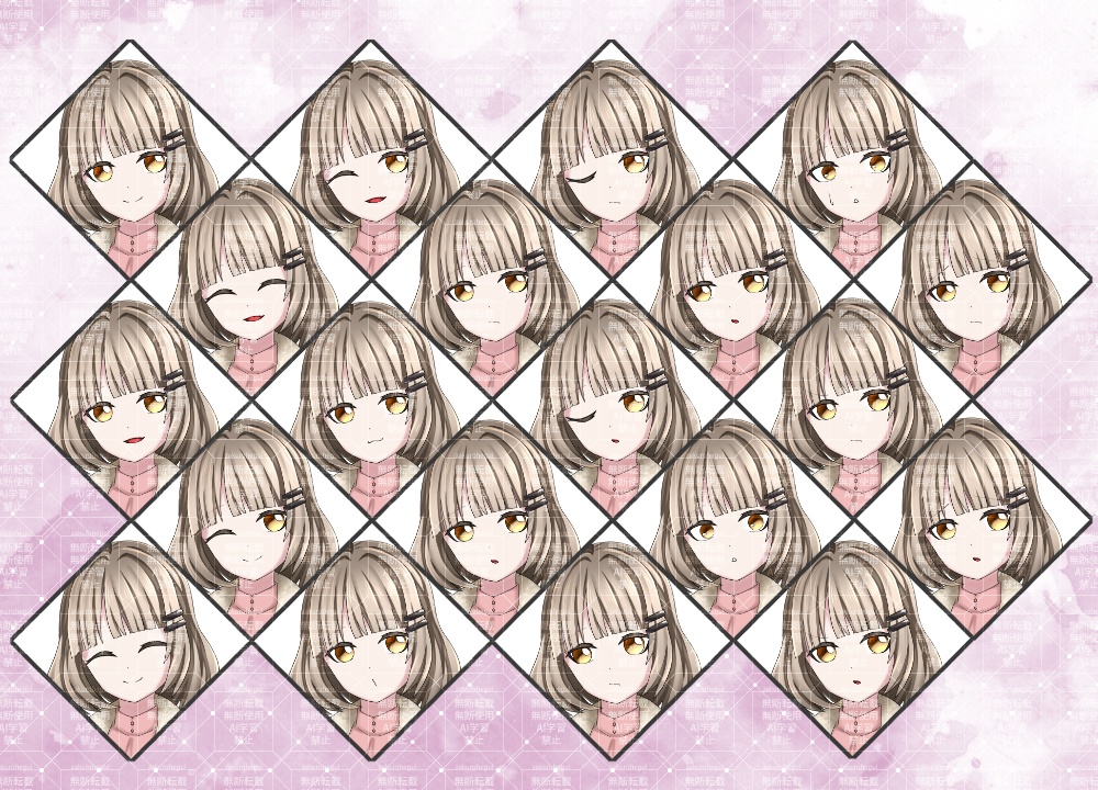 立ち絵素材 ワンピースのふわふわ女性【TRPG・ゲーム】