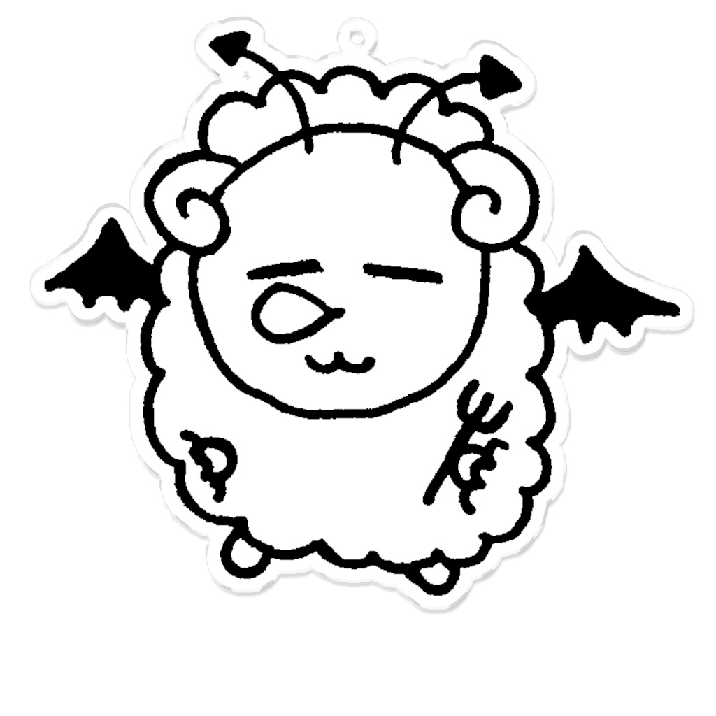 羊の睡魔アクリルキーホルダー
