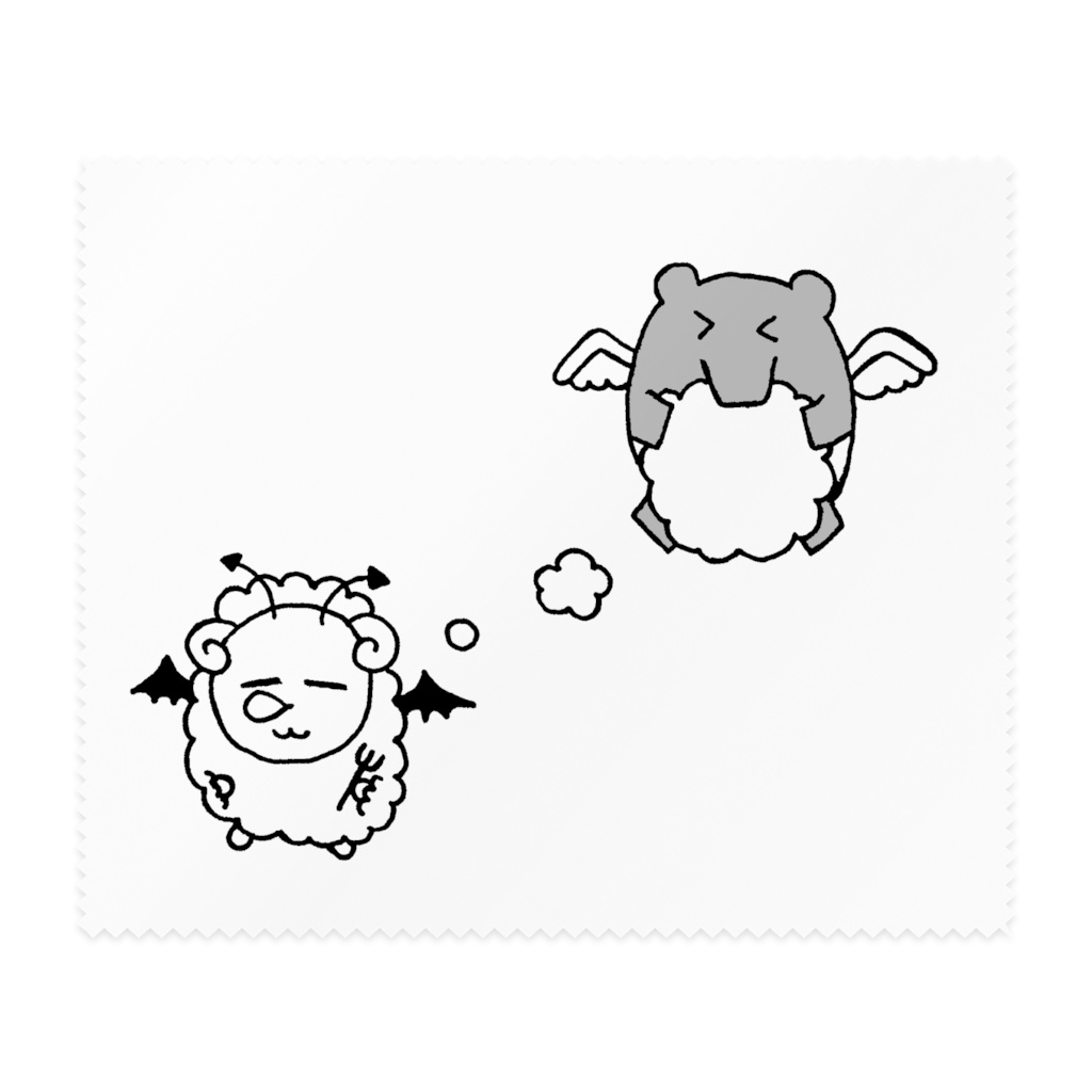 睡魔とバクのメガネ拭き