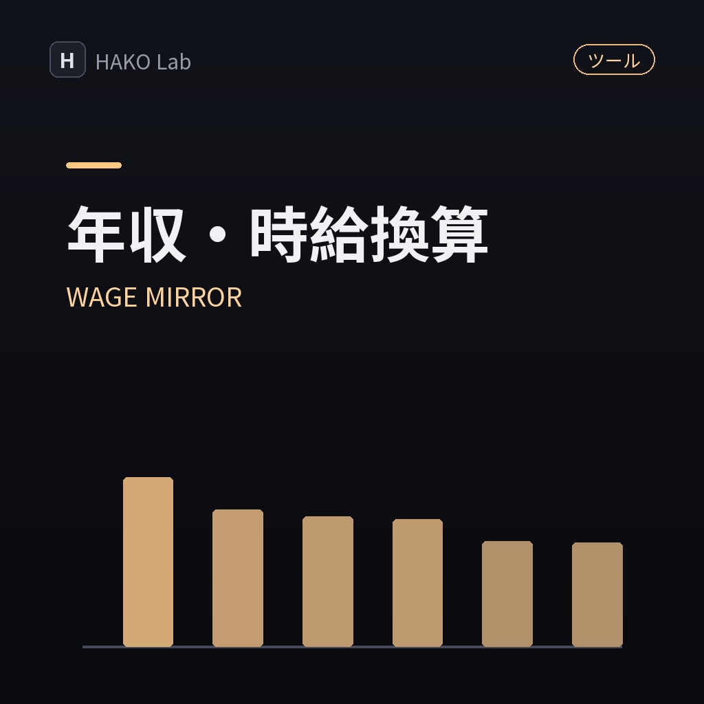 WAGE MIRROR — 年収・時給換算ツール【無料】