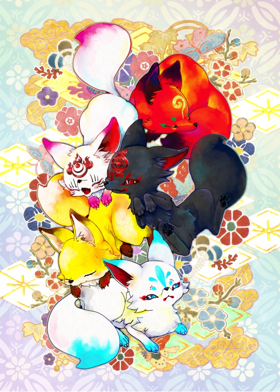 子狐タペストリー