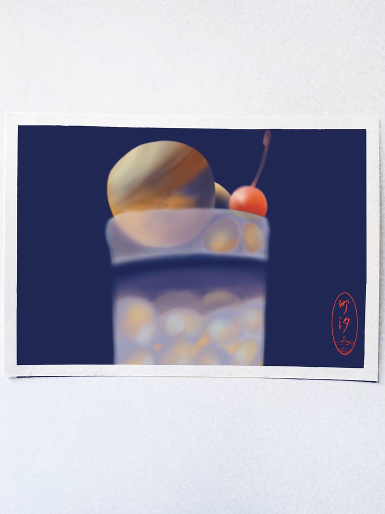 夏のクリームソーダ 黎明|ブック カバーイラストデータ|A4、A3(JPEG)