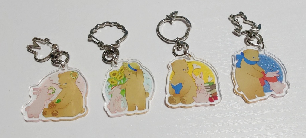 うさぎとくまアクリルキーホルダー