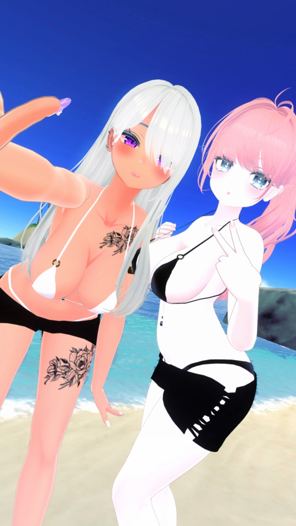 【VRChat】ビキニ+シャツ【複数アバター対応】