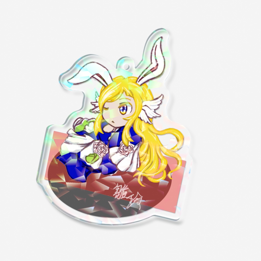 Aster_青い服の薔薇うさぎ