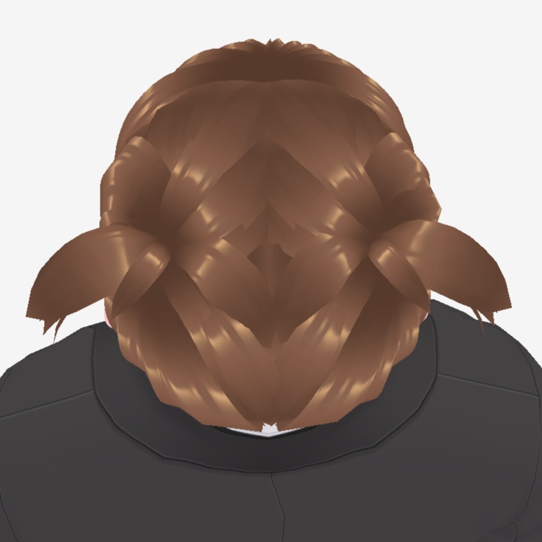 首元まで綺麗に隠れるまとめ髪用の髪(後ろ髪)