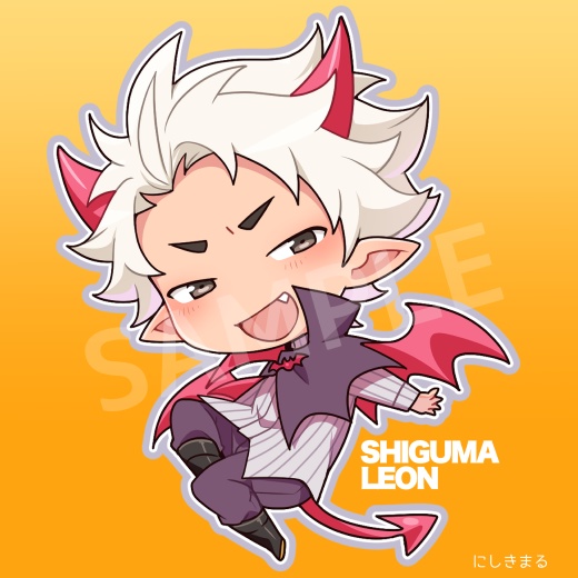 【ふたご創作】士熊レヲン(ハロウィン)_アクリルキーホルダー