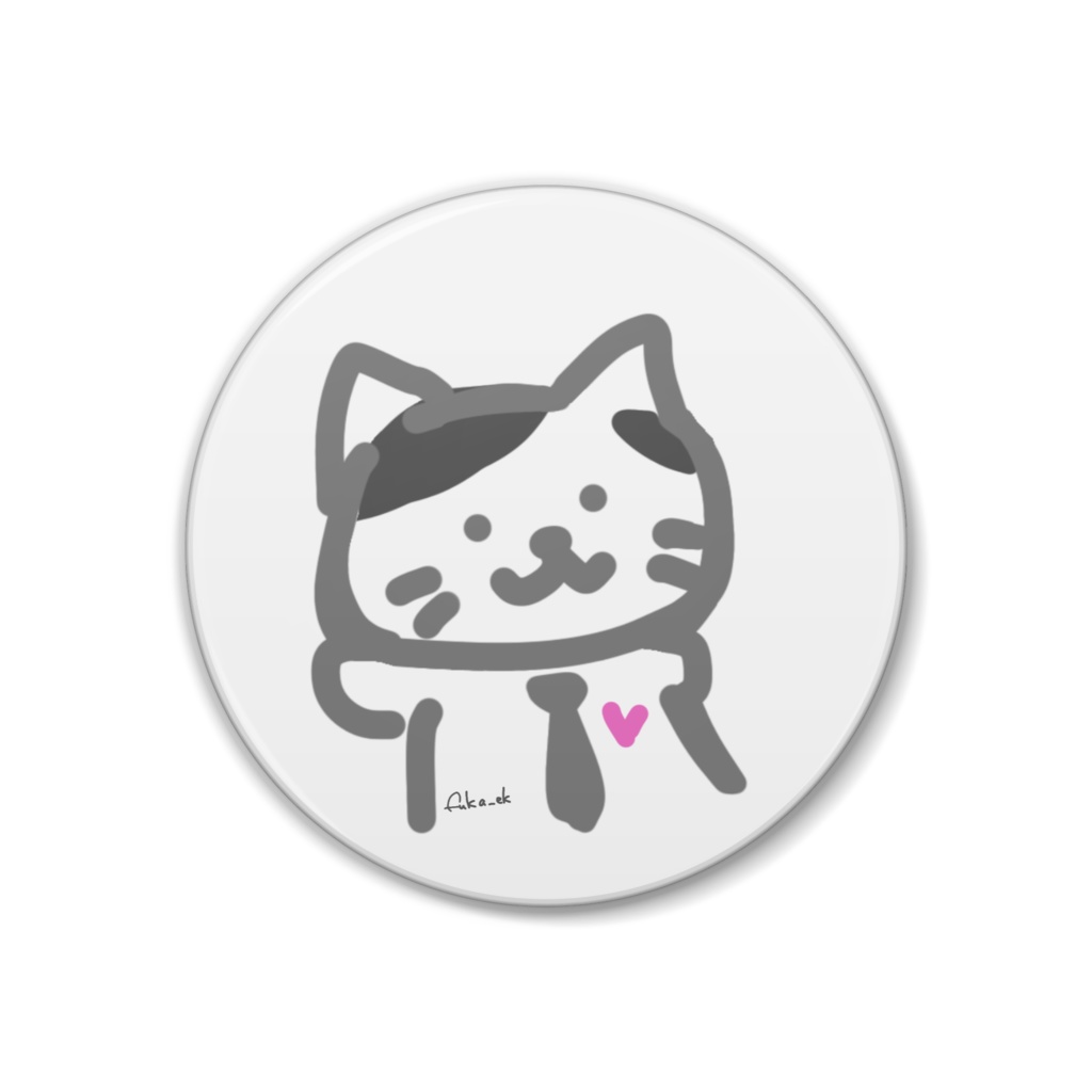 ハチワレ先生（缶バッジ38mm）