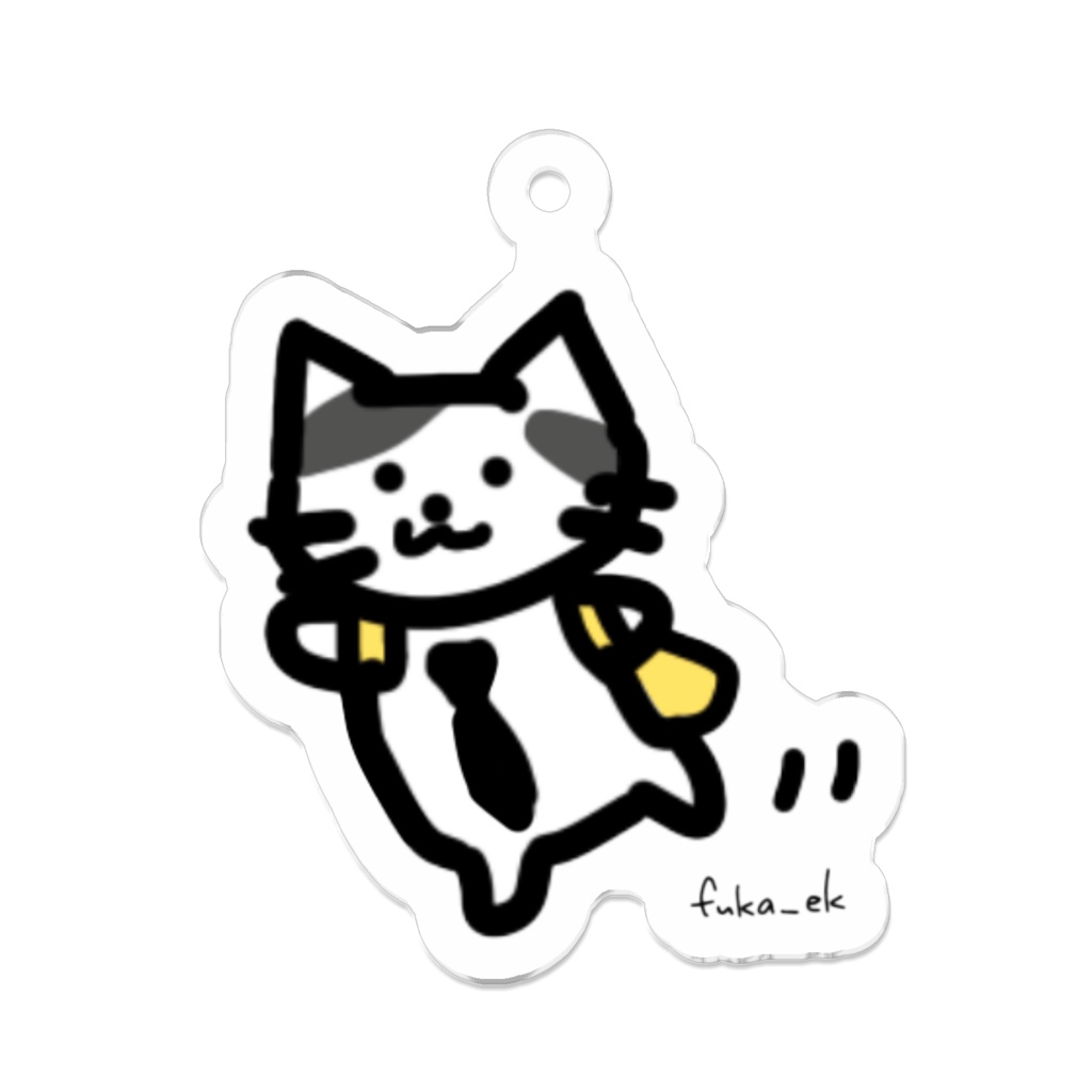 ハチワレ先生おでかけ②(アクキー50mm)