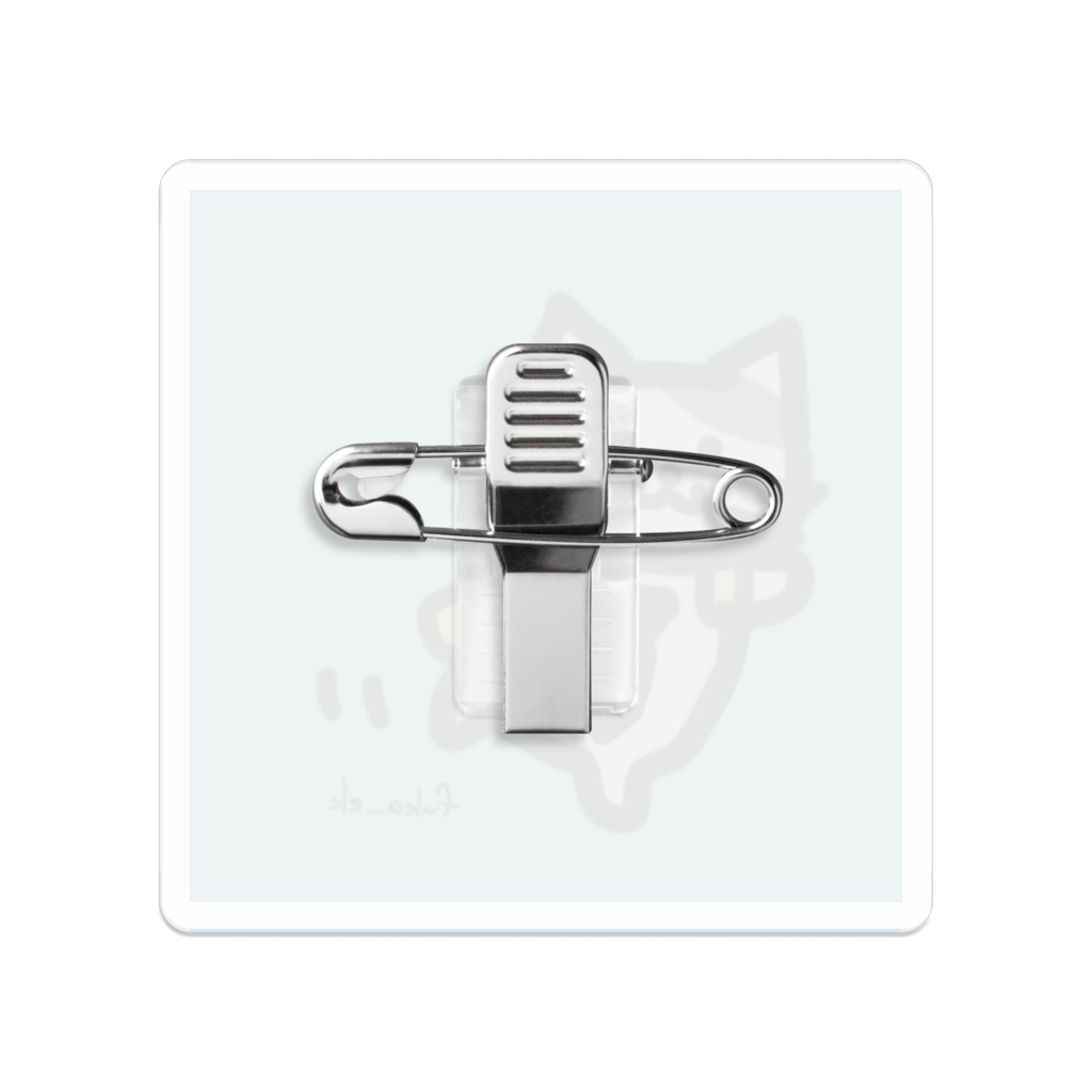 ハチワレ先生おでかけ②(アクリルバッジ)