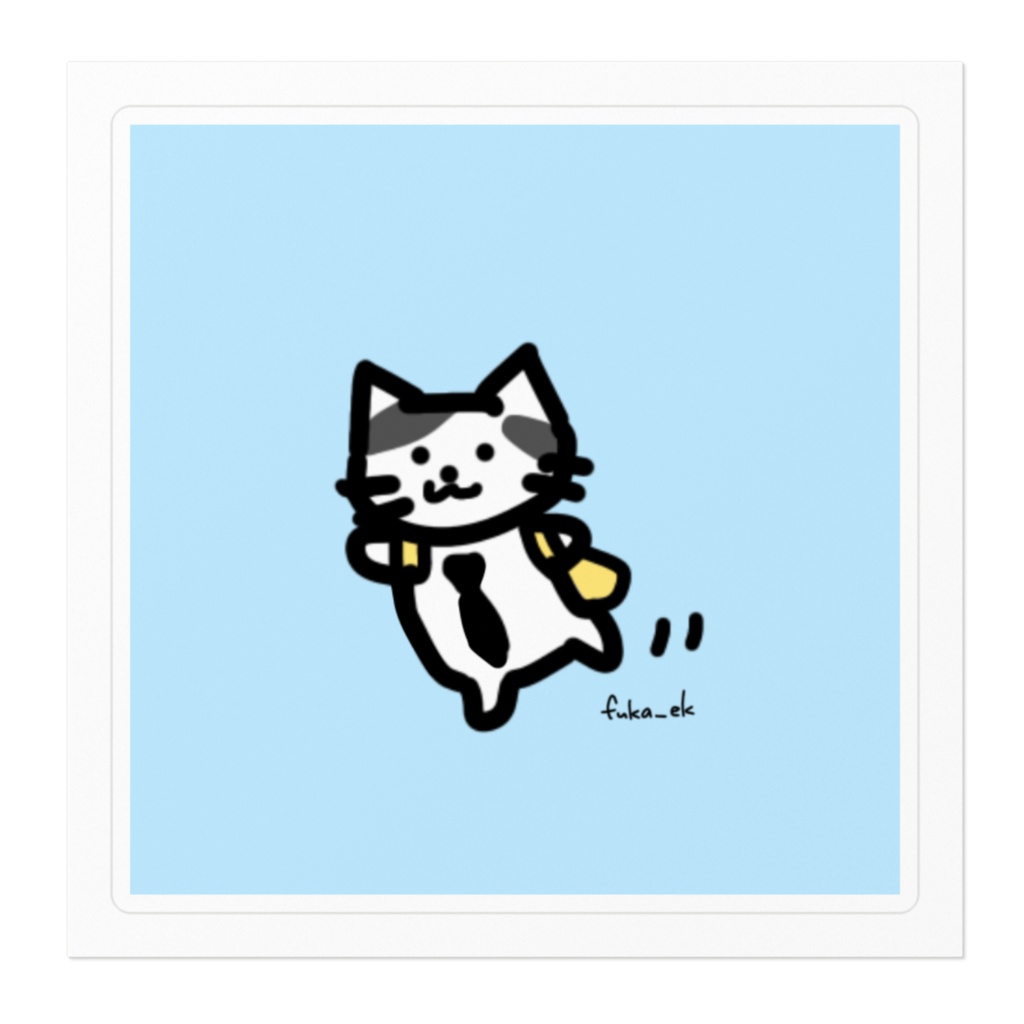 ハチワレ先生おでかけ②(ステッカー)