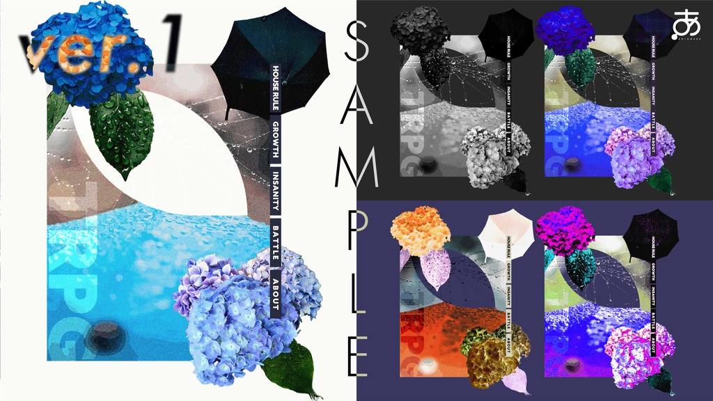 投げるだけで使える・動く / 雫と花のココフォリア素材-縦-