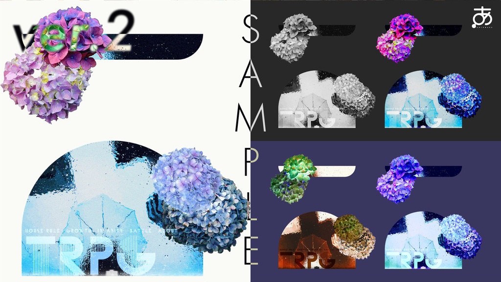 投げるだけで使える・動く / 雫と花のココフォリア素材-縦-