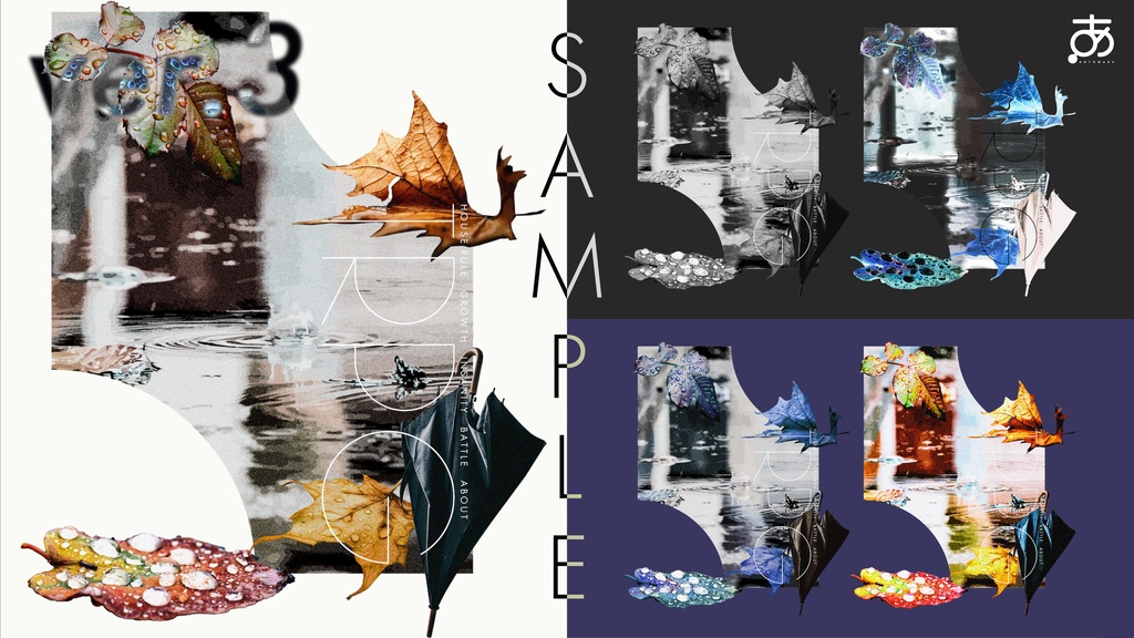 投げるだけで使える・動く / 雫と花のココフォリア素材-縦-