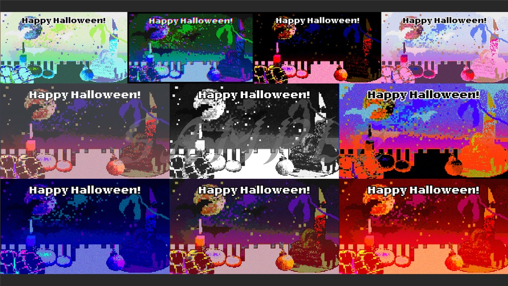 ハロウィン部屋・ディスプレイ / レトロゲーム風(全10種)