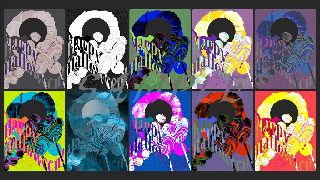 ハロウィン部屋・ディスプレイ / レトロポップ風(全10種)