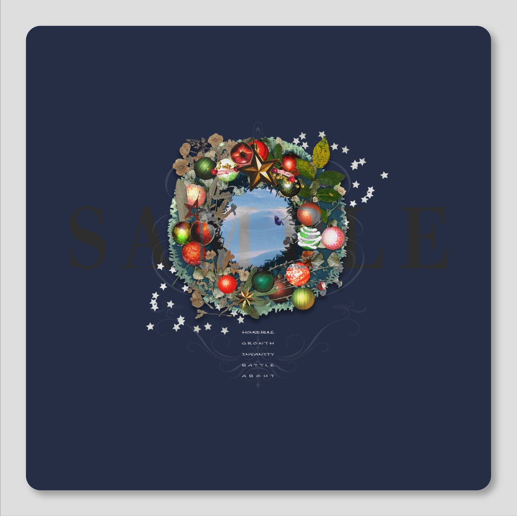 【無料/期間限定】投げるだけで使える!クリスマスリース風ココフォリア部屋集(15種)