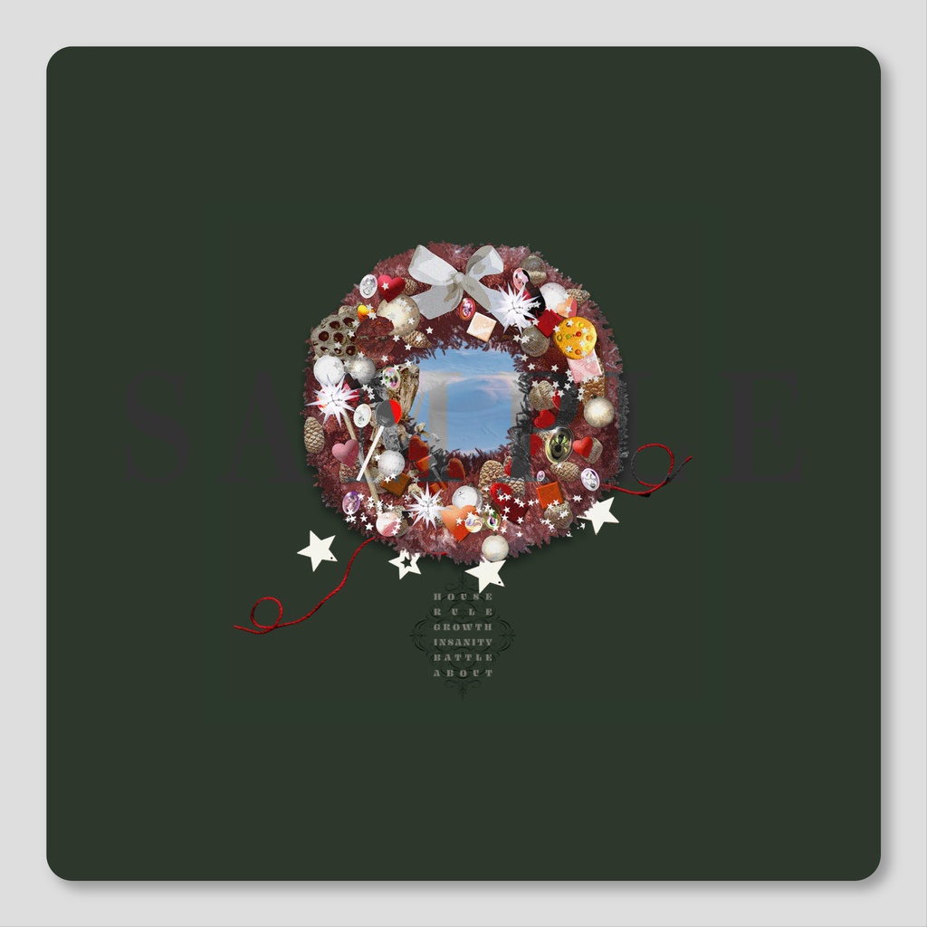 【無料/期間限定】投げるだけで使える!クリスマスリース風ココフォリア部屋集(15種)