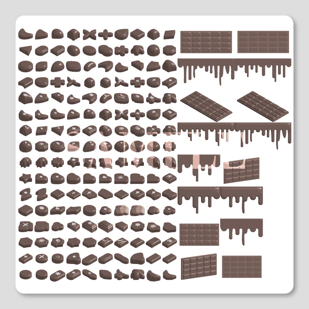 【🍫𝐒𝐀𝐋𝐄🍫】【無料/有償】水彩風 バレンタインチョコ素材