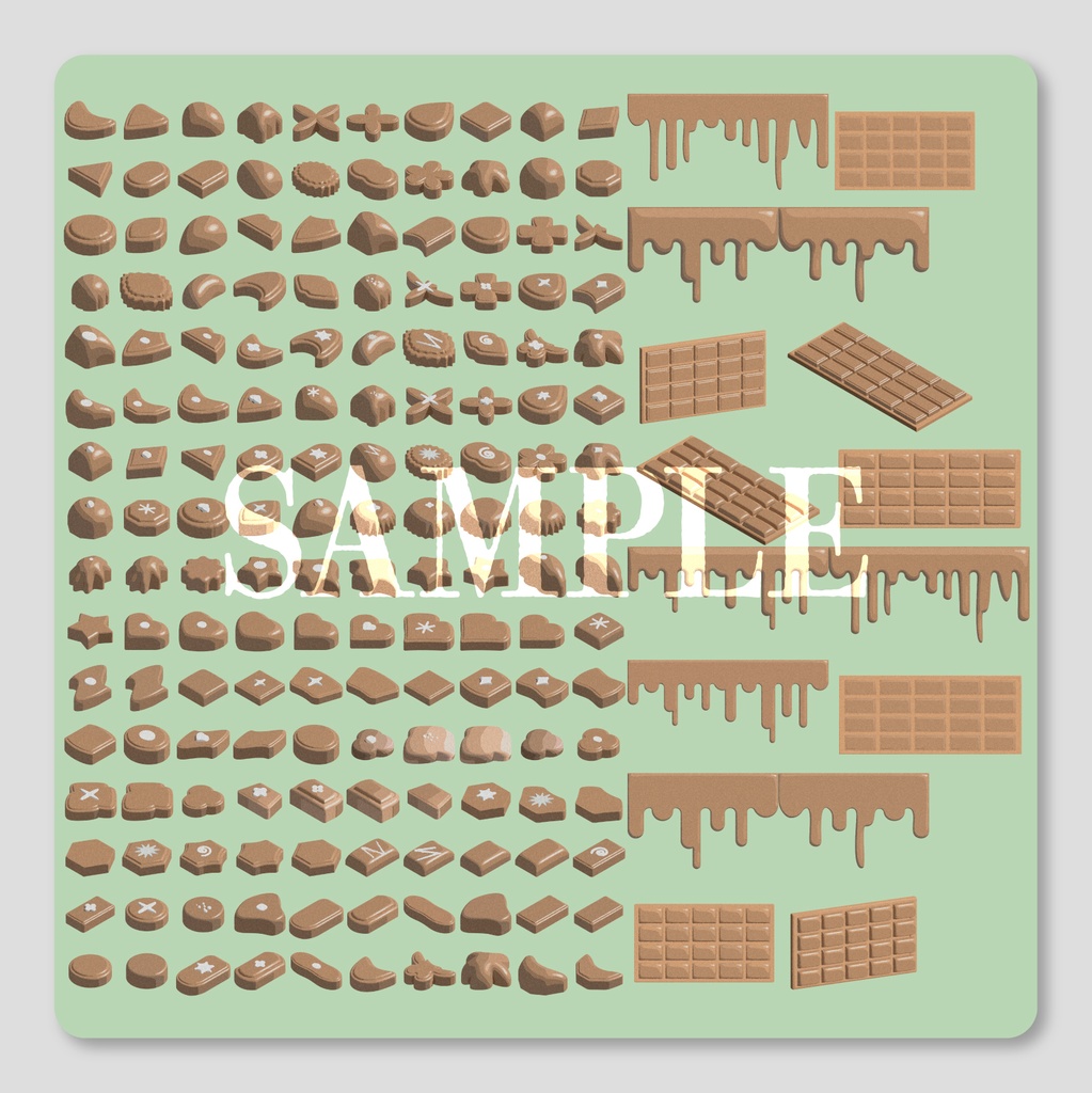 【🍫𝐒𝐀𝐋𝐄🍫】【無料/有償】水彩風 バレンタインチョコ素材