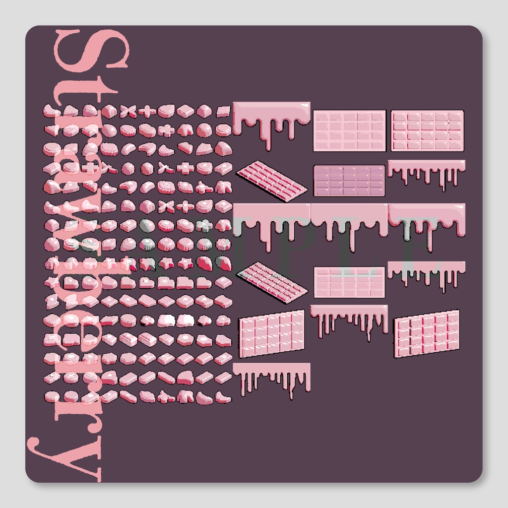 【🍫𝐒𝐀𝐋𝐄🍫】【無料/有償】ドット風 バレンタインチョコ素材