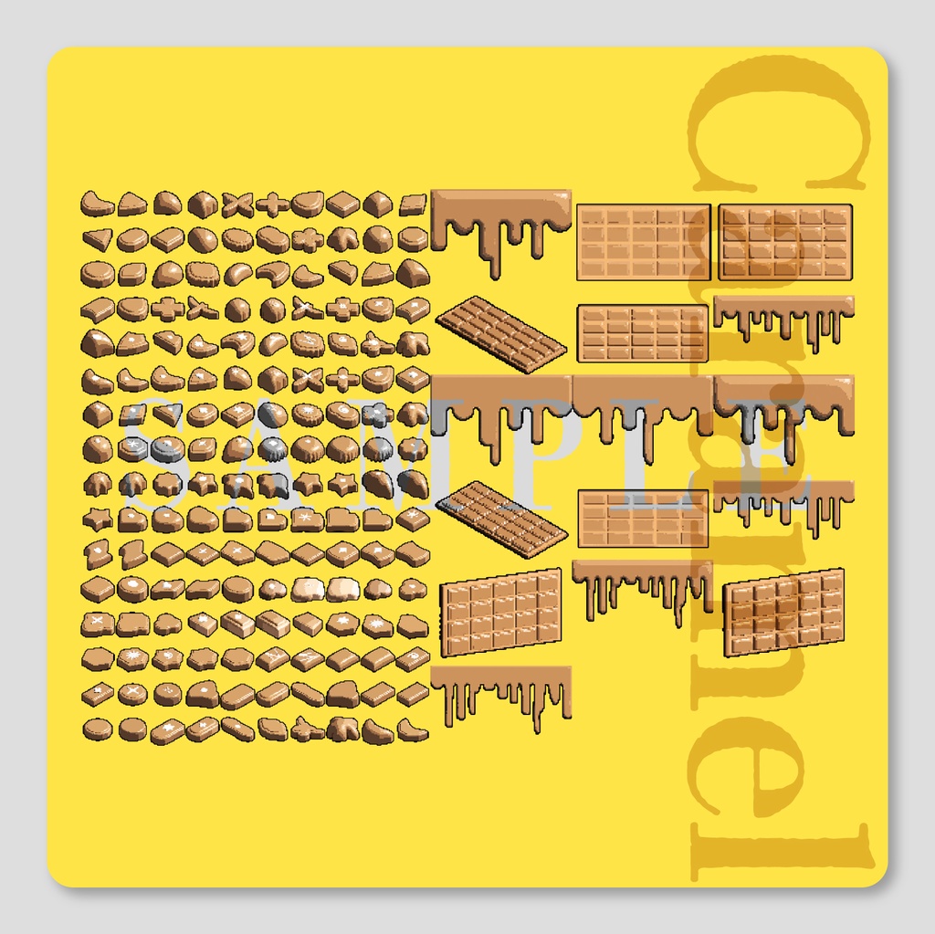 【🍫𝐒𝐀𝐋𝐄🍫】【無料/有償】ドット風 バレンタインチョコ素材