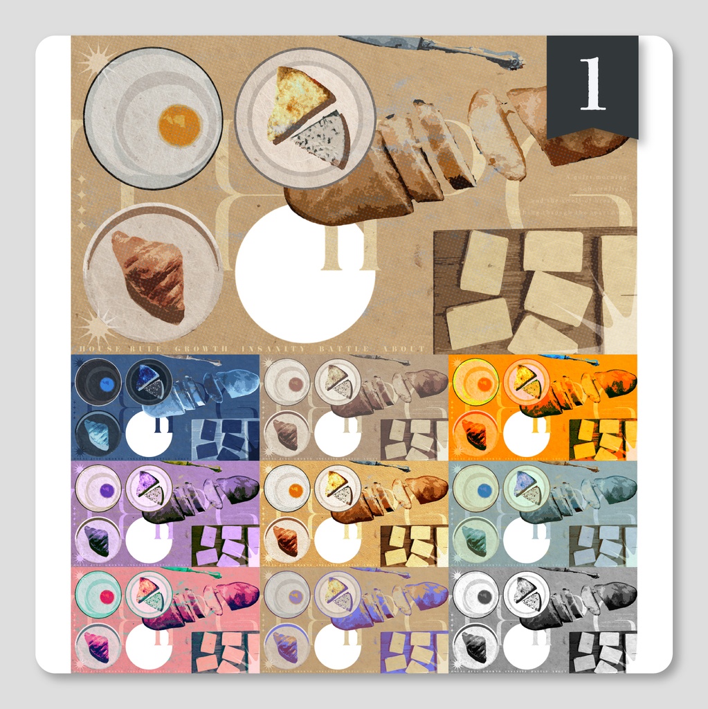 【SALE】【無料/有償】朝ごはん・カフェ・生活系ココフオリア素材_100種 (10ver10色)横