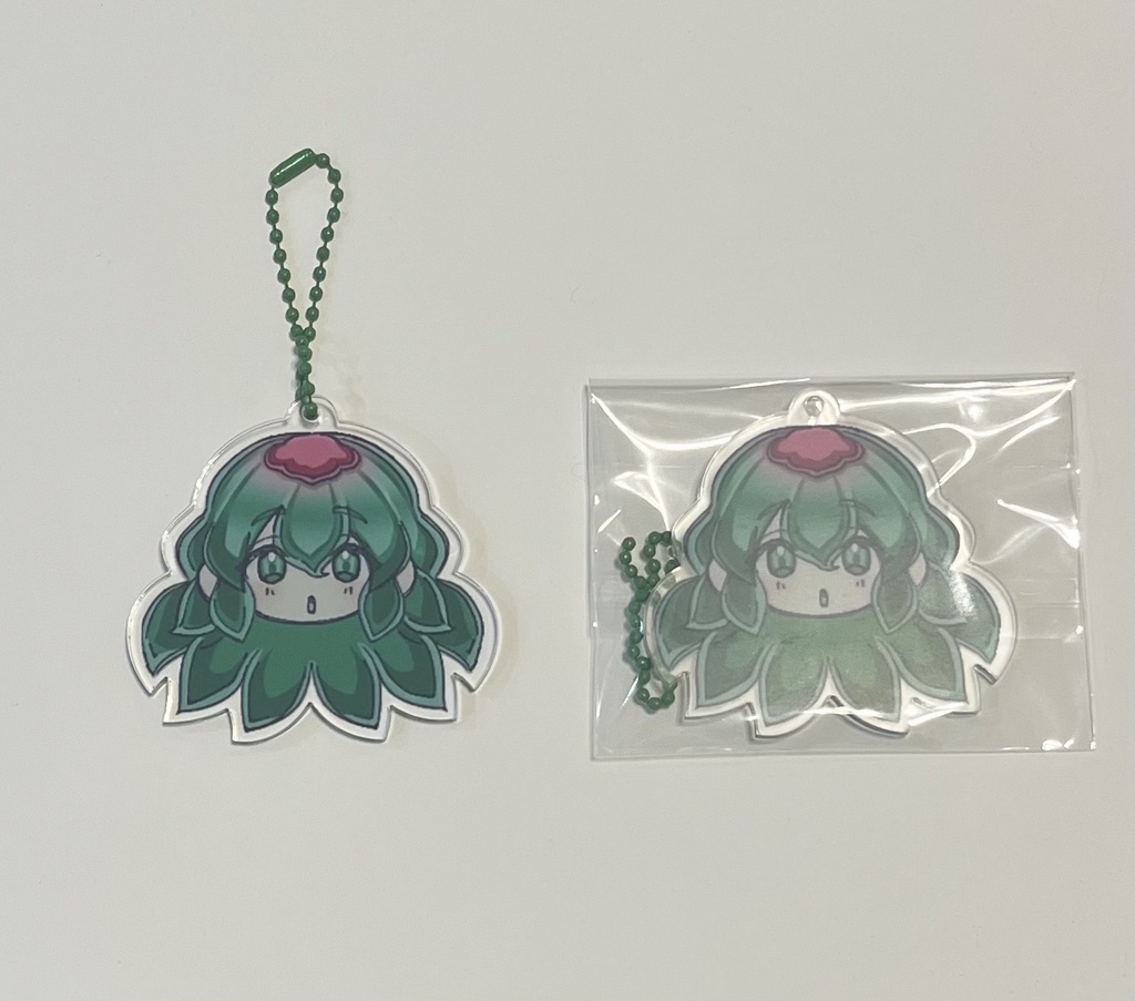 ウォーターメロントルマリンのアクリルキーホルダー