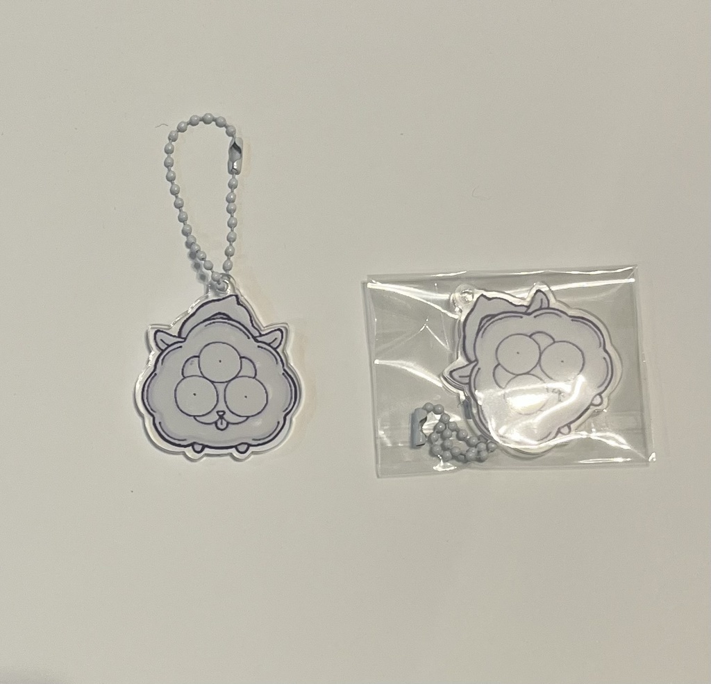 しろのアクリルキーホルダー