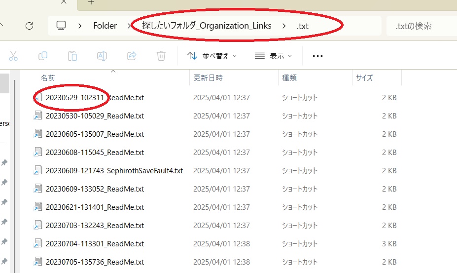 乱雑に保存されたフォルダの中から特定のファイルを探すための Windows アプリケーション