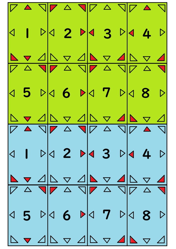 【印刷用データ】数字を確保する陣取りゲーム