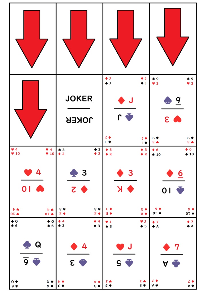 【印刷用】ツーフェイス・トランプ ver2|戦略性 2 倍の 2 面トランプ!
