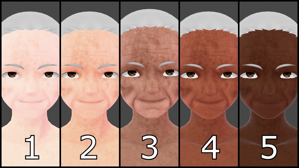 Elderly male base model (VRoid file)