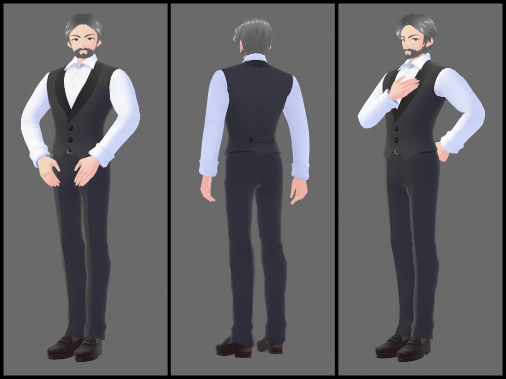 Simple elegant vest outfit - 4 PACK