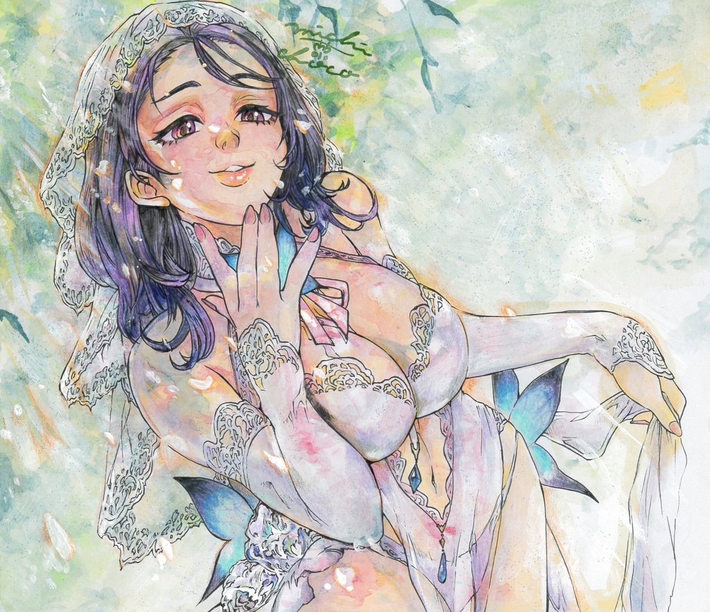 【勝利の女神:NIKKE】イサベル 色紙原画