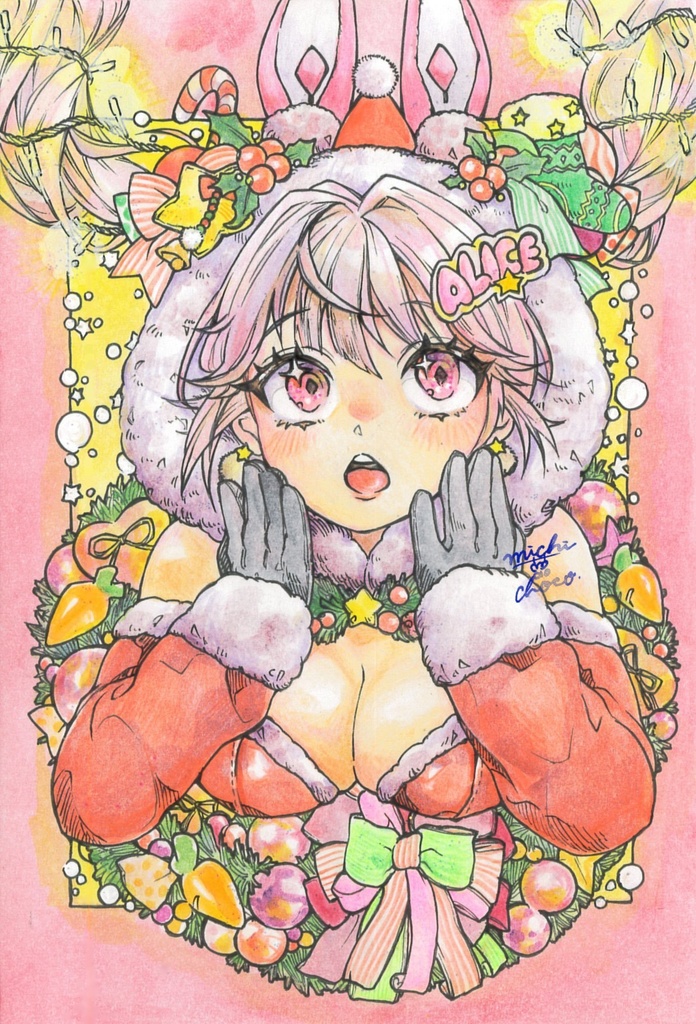 【勝利の女神:NIKKE】バニーアリス×クリスマス 原画