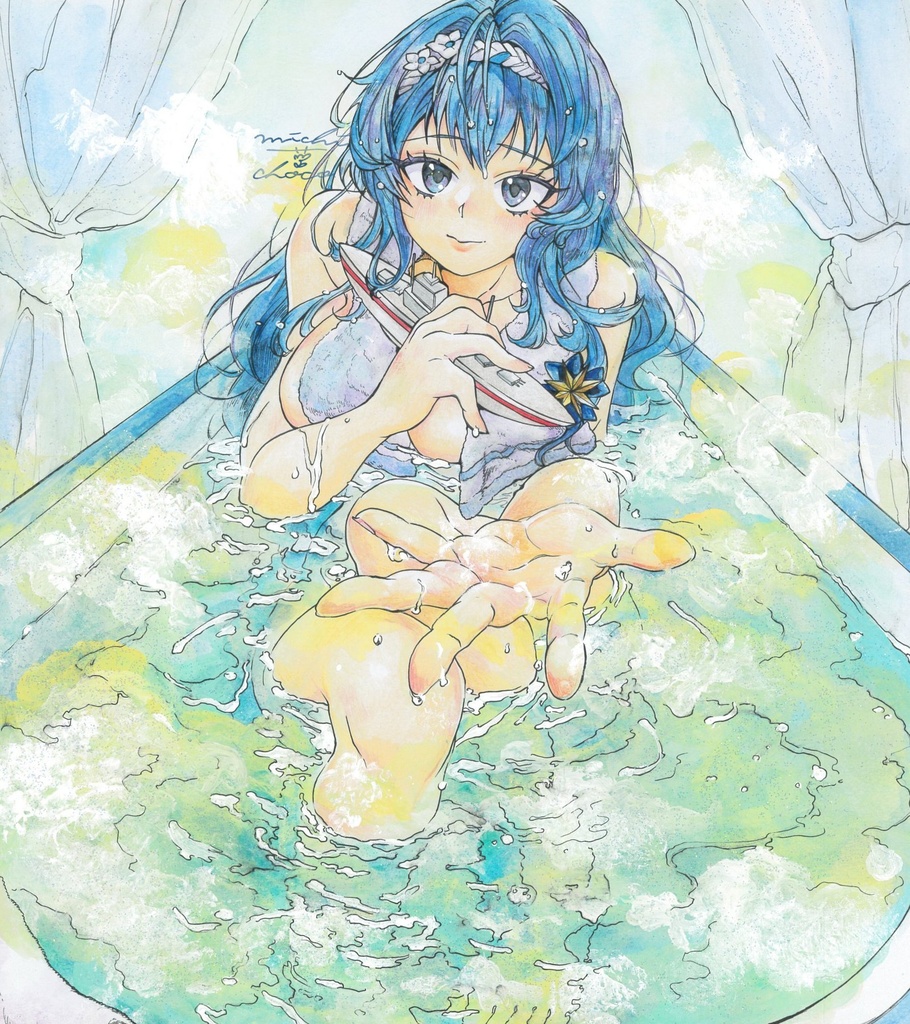 【勝利の女神:NIKKE】ヘルム 大色紙原画