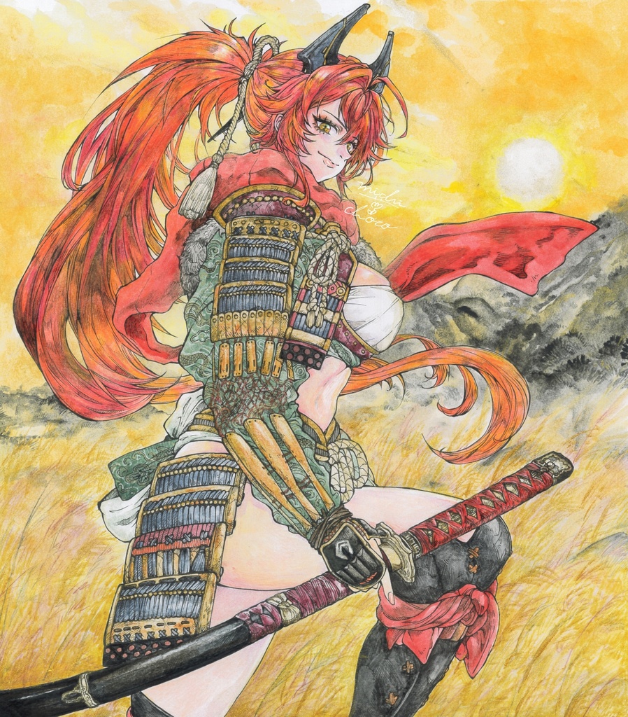 【勝利の女神:NIKKE】レッドフード 大色紙原画