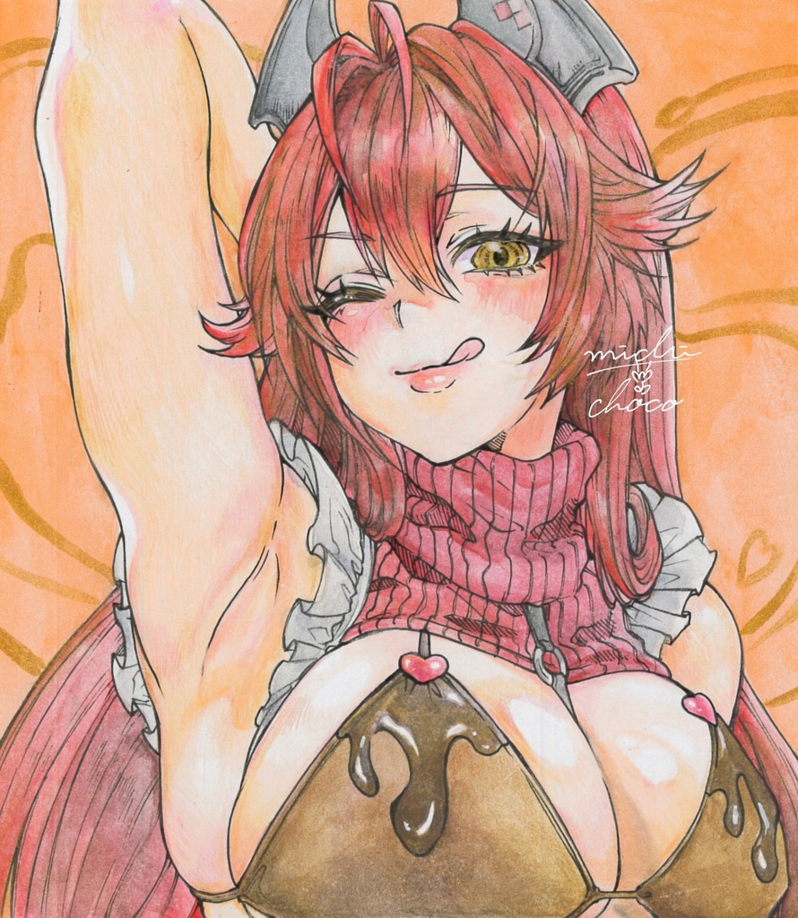 【勝利の女神:NIKKE】レッドフード 小色紙原画