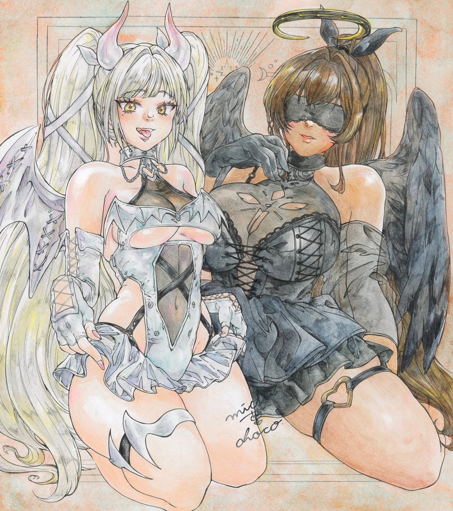 【勝利の女神:NIKKE】ブラン✕ノワール アクリルキーホルダー