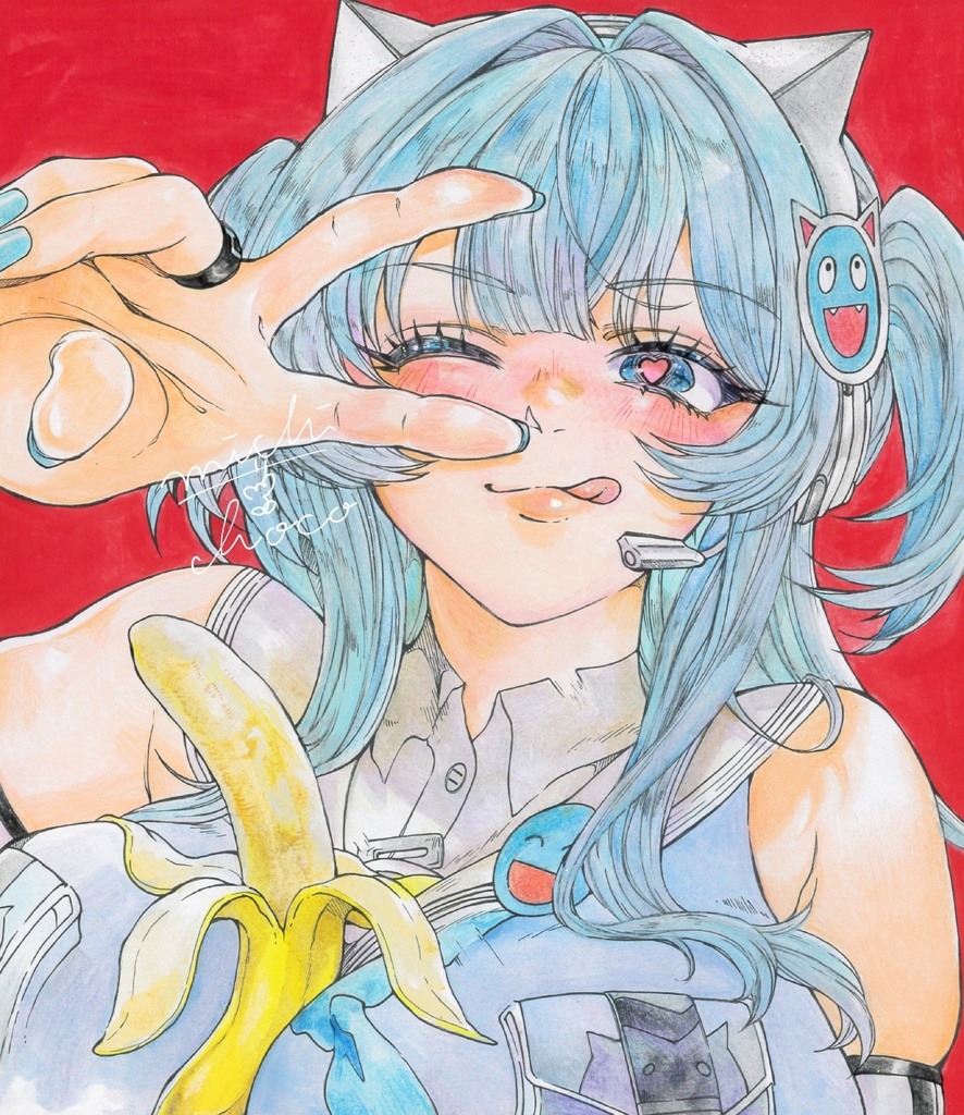 【勝利の女神:NIKKE】メカミシフティー 色紙原画