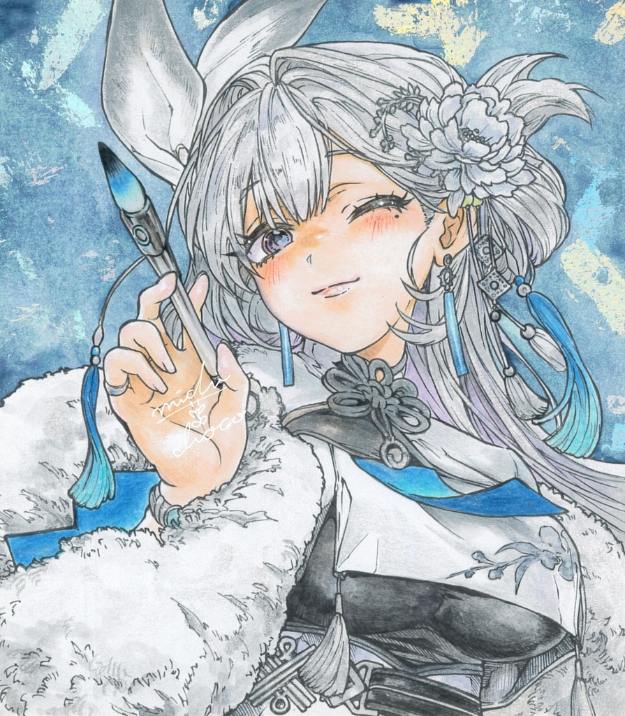 【勝利の女神:NIKKE】シラツル 小色紙原画