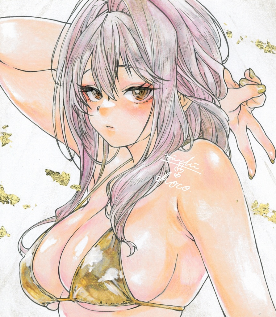 【勝利の女神:NIKKE】紅蓮 小色紙原画